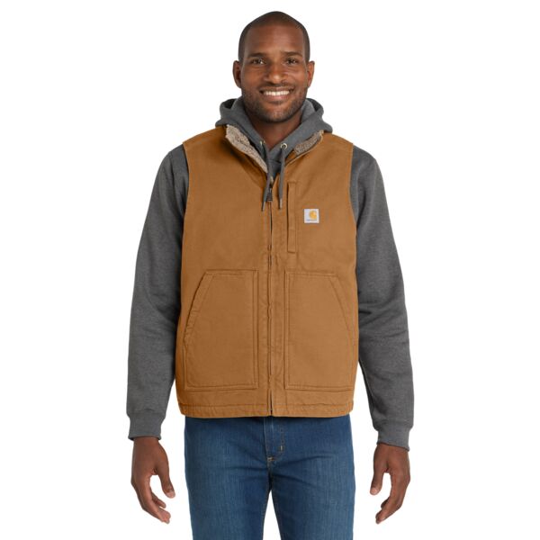 Sherpa Lined Mock Neck Vest Thumbnail