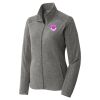 Women's Heather Microfleece Full Zip Jacket Thumbnail